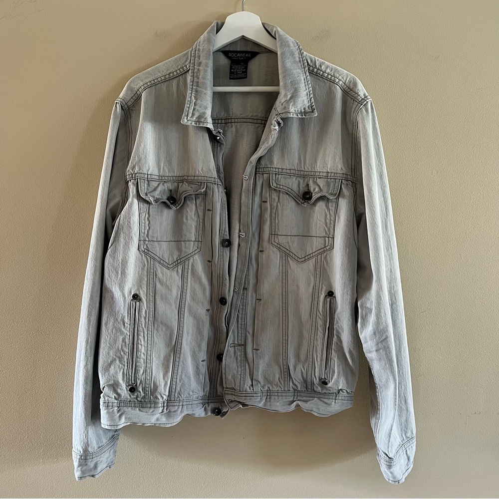 Men’s Rocawear Grey Jean Jacket Sz L